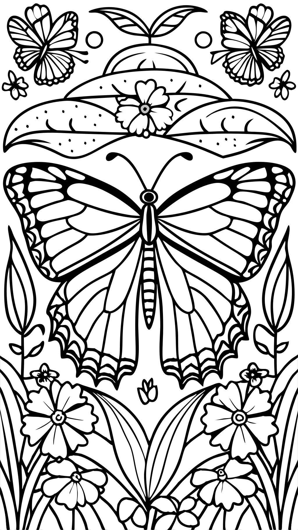 Páginas para colorear de mariposa de monarca